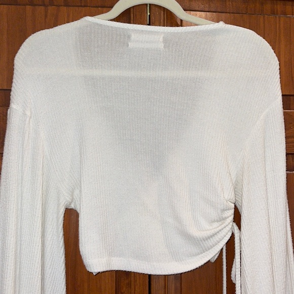 Urban Outfitters wrapped knit long sleeve cropped top - Picture 6 of 7